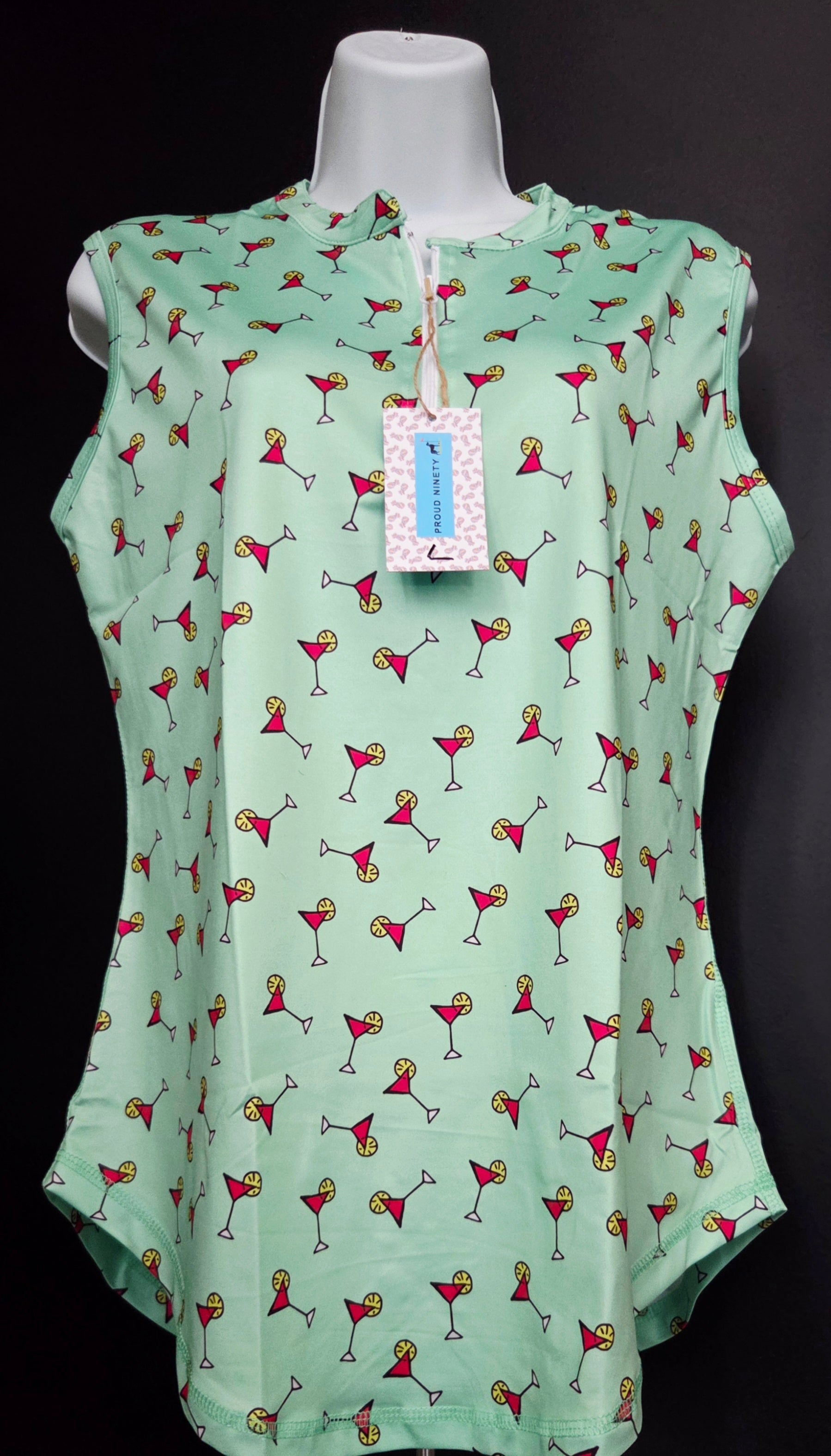 Women's Golf Sleeveless Shirt - Martini Design
