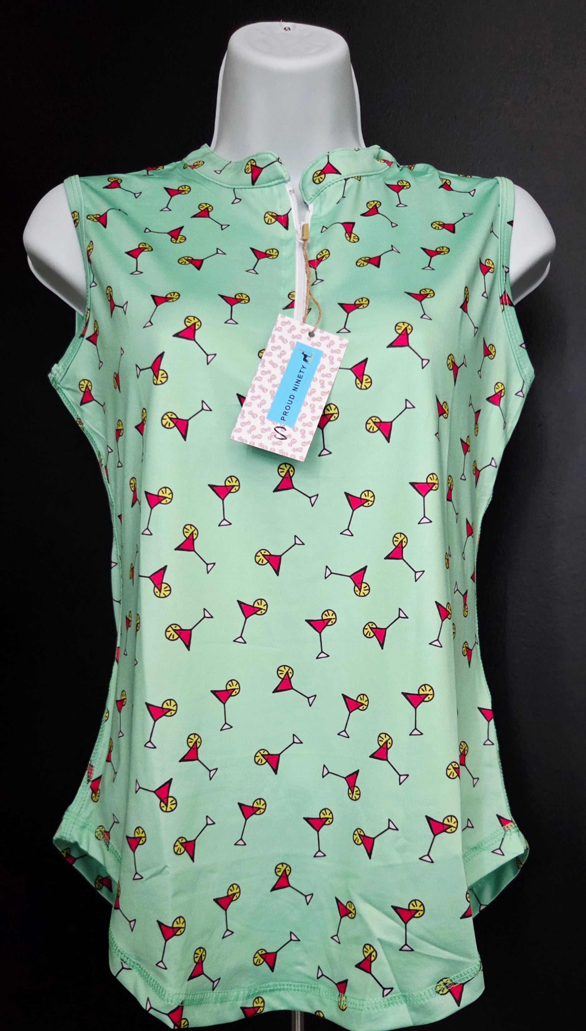 Women's Golf Sleeveless Shirt - Martini Design