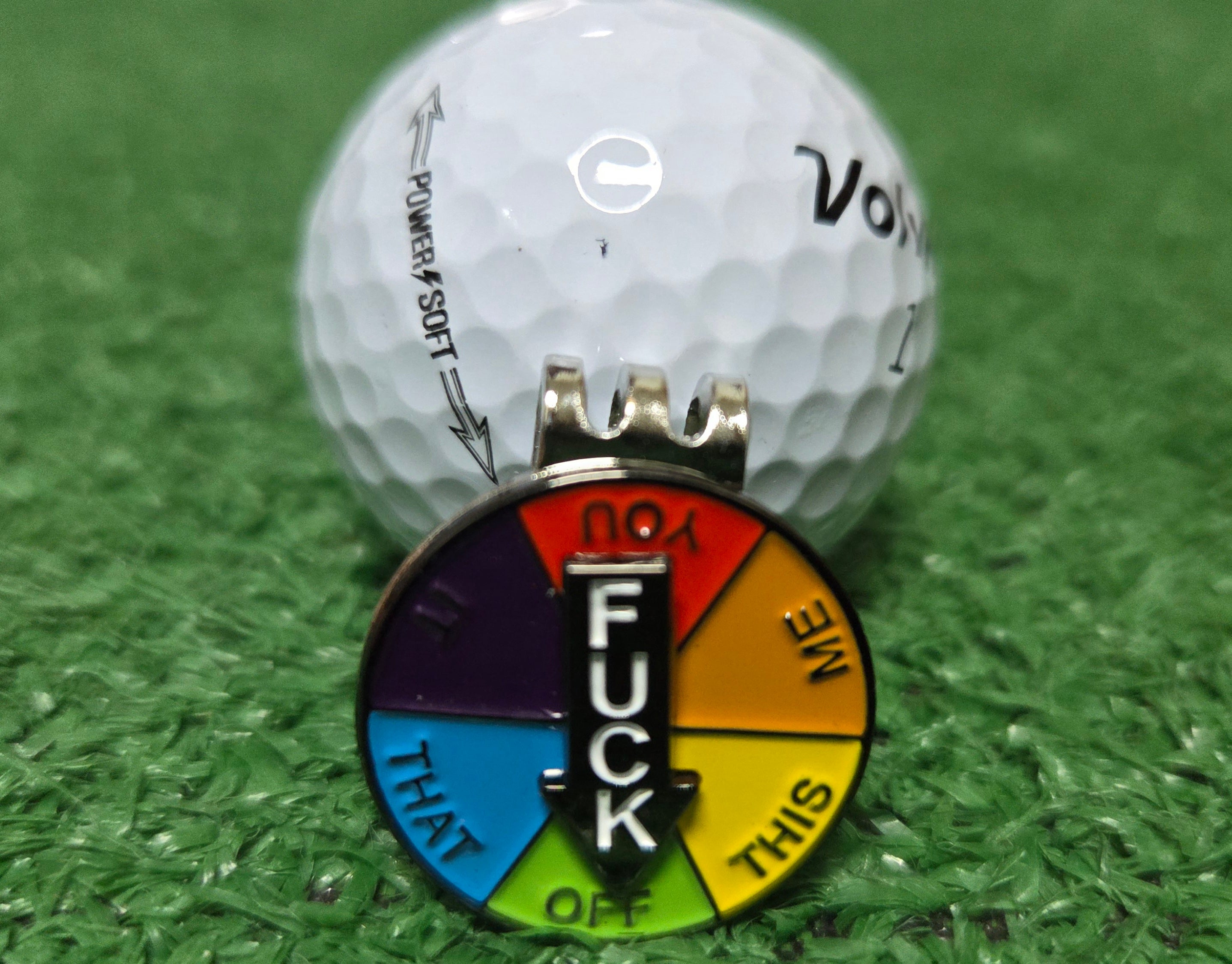 Spinning Fucks Magnetic Ball Marker with Hat Clip